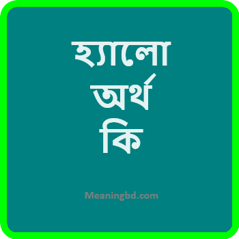 হ্যালো অর্থ কি