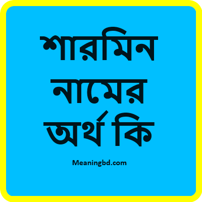 শারমিন নামের অর্থ কি